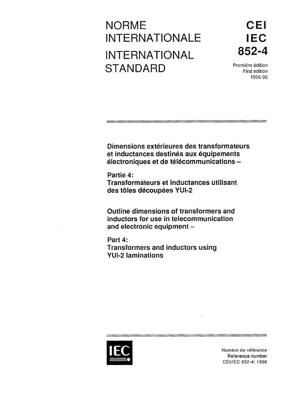 Cover IEC 60852-4:1996